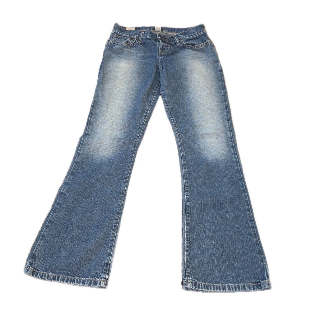 ABERCROMBIE & FITCH 2S Y2K Vintage Blue Bratz Distressed Flare Grunge Punk Jeans